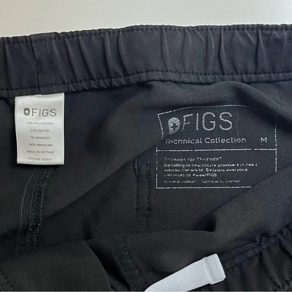 FIGS Men’s‎ Cairo Cargo Black Scrub Pants Size Medium - Picture 10 of 11
